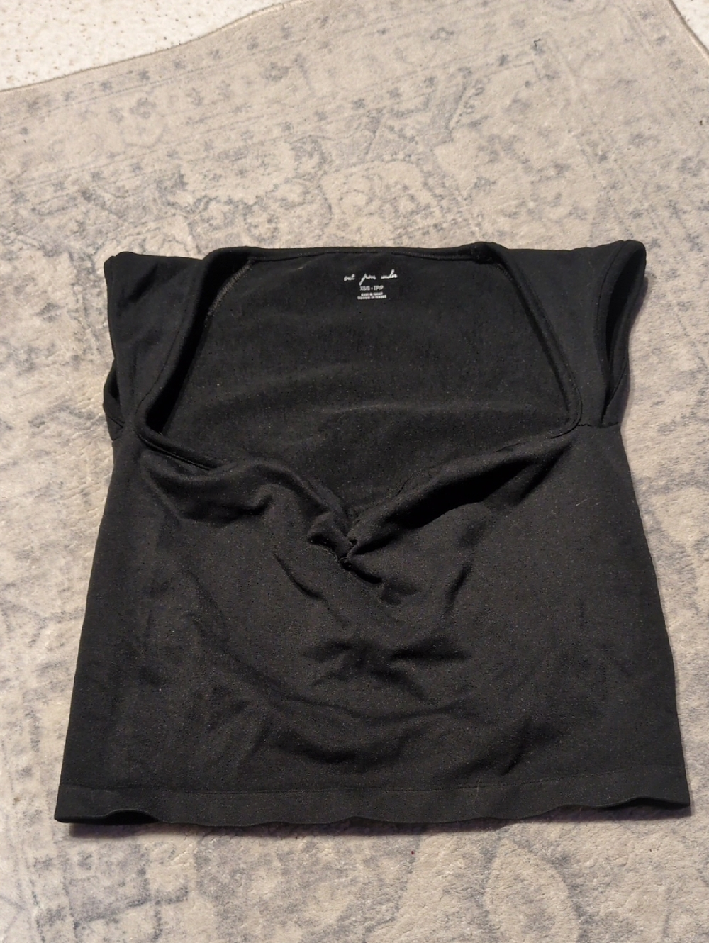 Black Square Neck Women's Crop Top